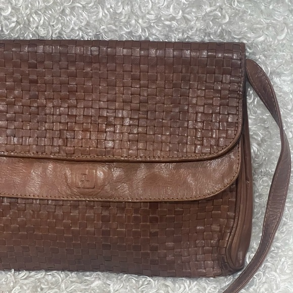 Fendi Brown Woven Leather Shoulder Bag - Picture 3 of 15